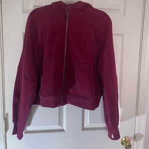 Lululemon oversize full zip scuba jacket size M/L, Maroon